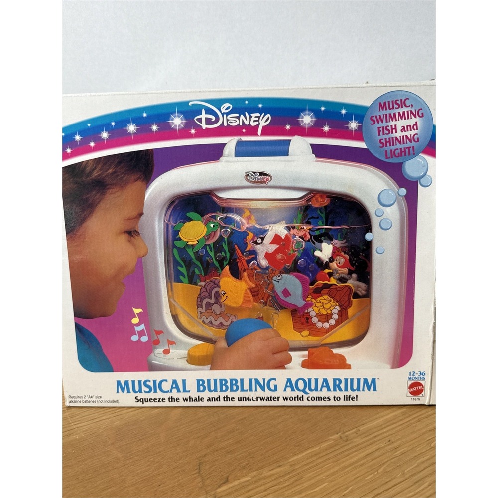 Vintage Disney Mattel Mickey Mouse Musical Aquarium 1994, Rare!